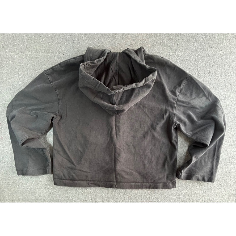 Nike Sportswear Full Zip Hoodie Womens Small Black Cropped Cotton - Picture 8 of 9
